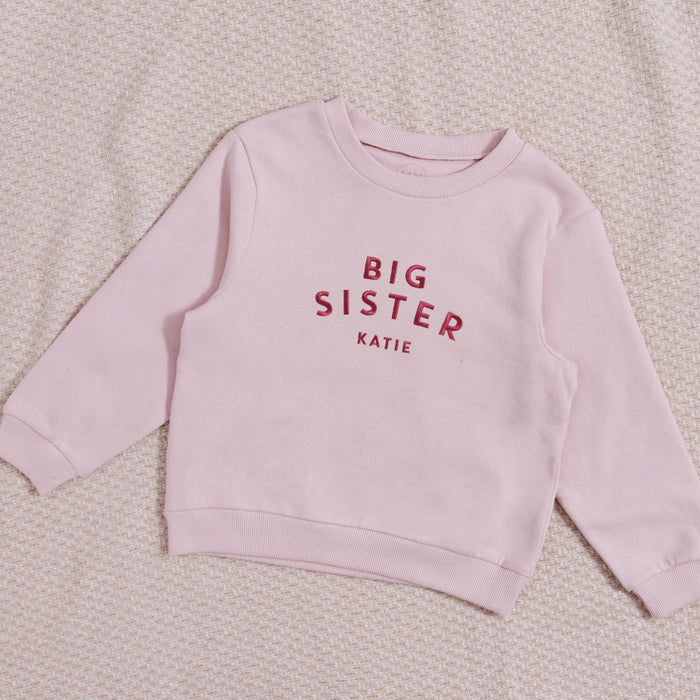 Personalised Big Sister Sweatshirt in Pink