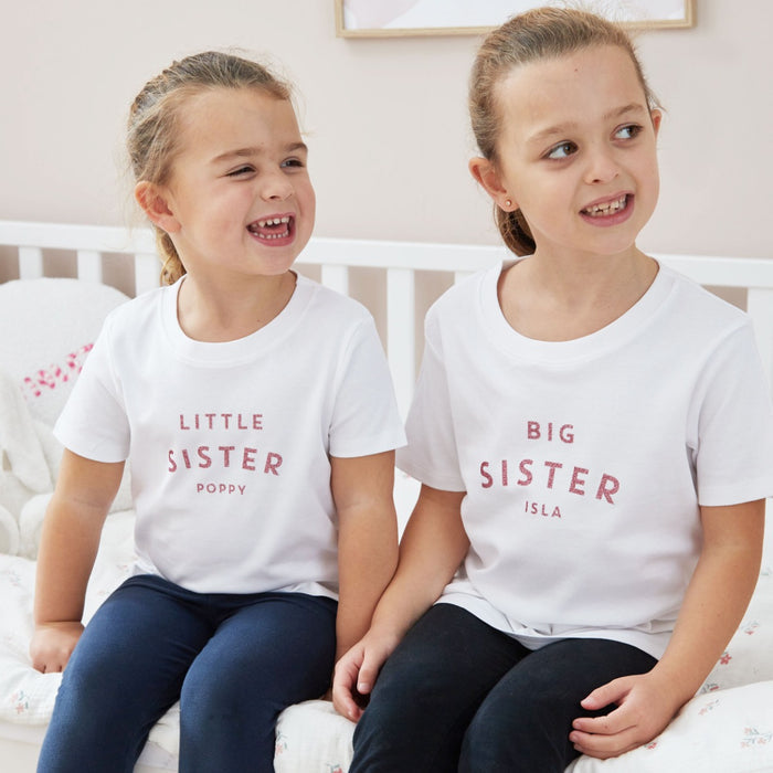 Personalised Big Sister White T-Shirt