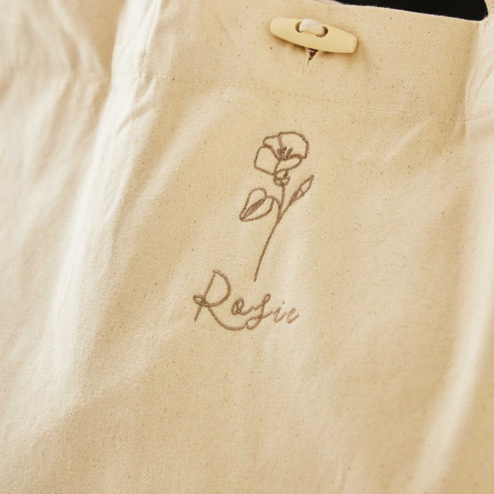 Personalised Birth Flower Canvas Tote Bag by Made Yours