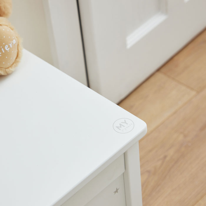 Personalised Biscuit Bear White Toy Box FSC®
