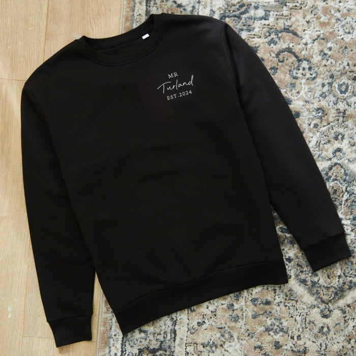 Personalised Black Mr Sweatshirt