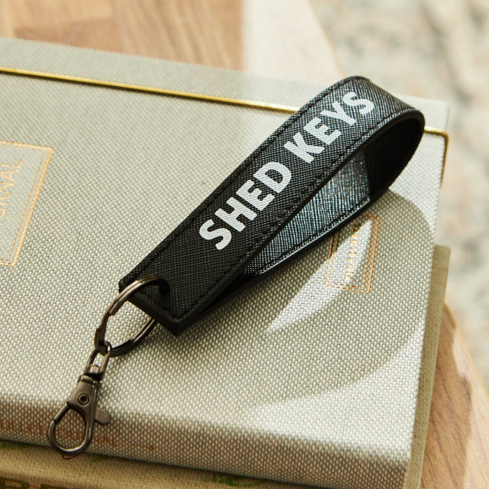 Personalised Black Printed Keyring