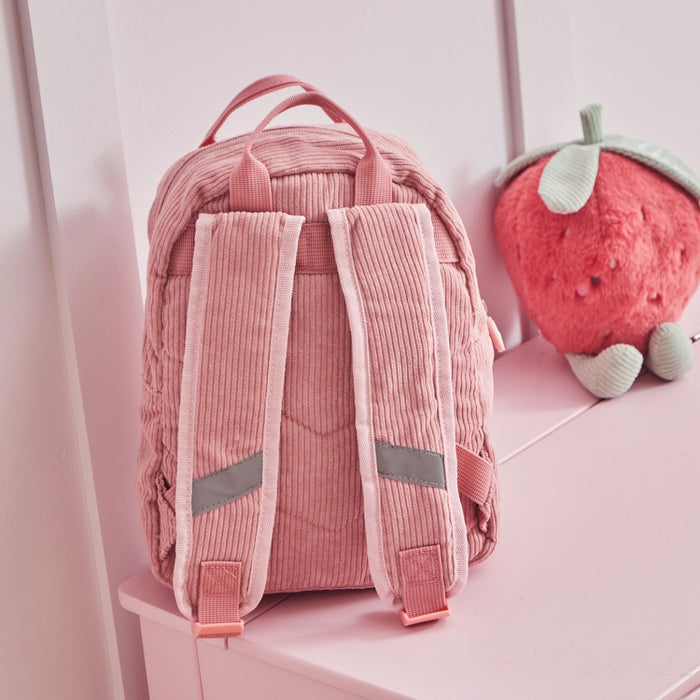 Personalised Bloom & Blossom Pink Mini Cord Backpack