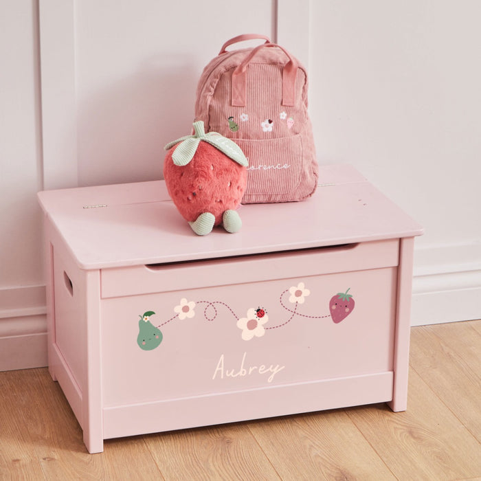 Personalised Bloom & Blossom Pink Toy Box FSC®