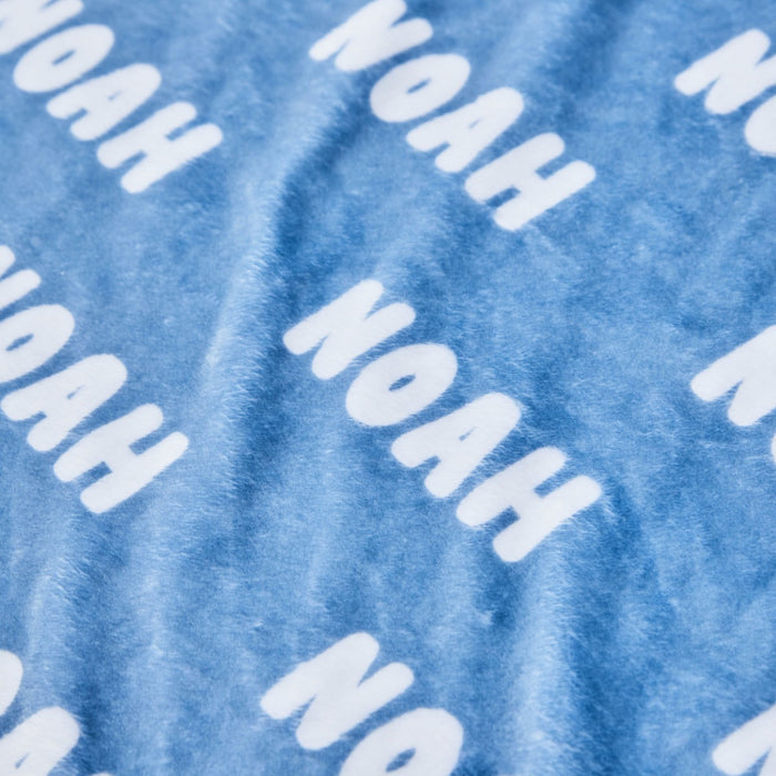 Personalised Blue All-Over Print Fleece Blanket