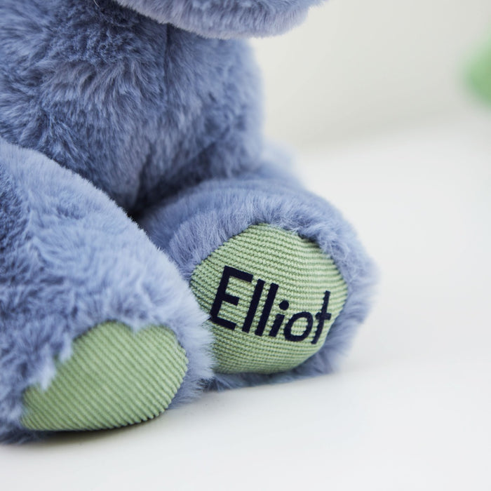 Personalised Blue and Green Dinosaur Soft Toy