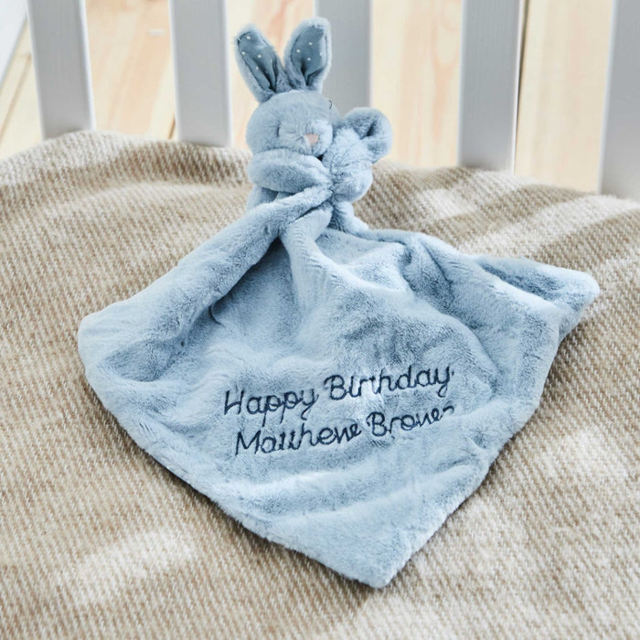 Personalised Blue Bunny Comforter