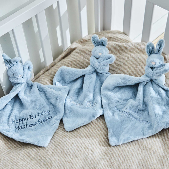Personalised Blue Bunny Comforter