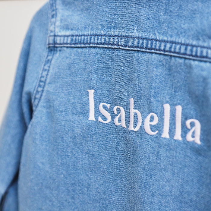 Personalised Blue Children's Denim Jacket