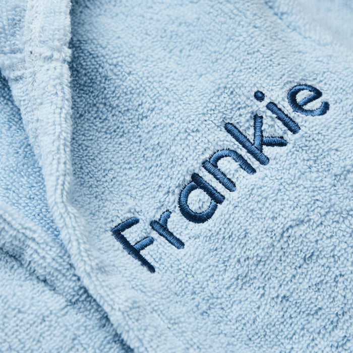 Personalised Blue Cotton Towelling Robe