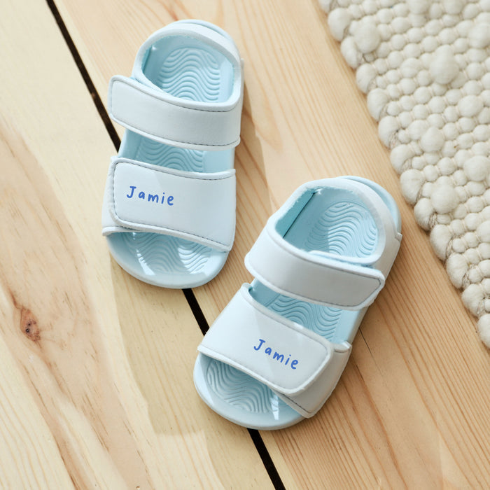 Personalised Blue Eva Sandals