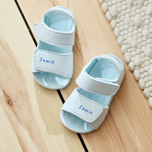 Personalised Blue Eva Sandals