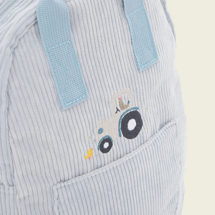 Personalised Blue Farmyard Design Cord Mini Backpack