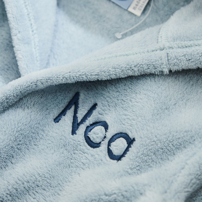 Personalised Blue Fleece Robe with Ears