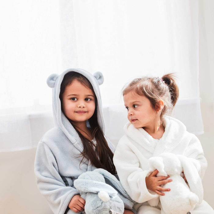 Personalised Blue Fleece Robe with Ears