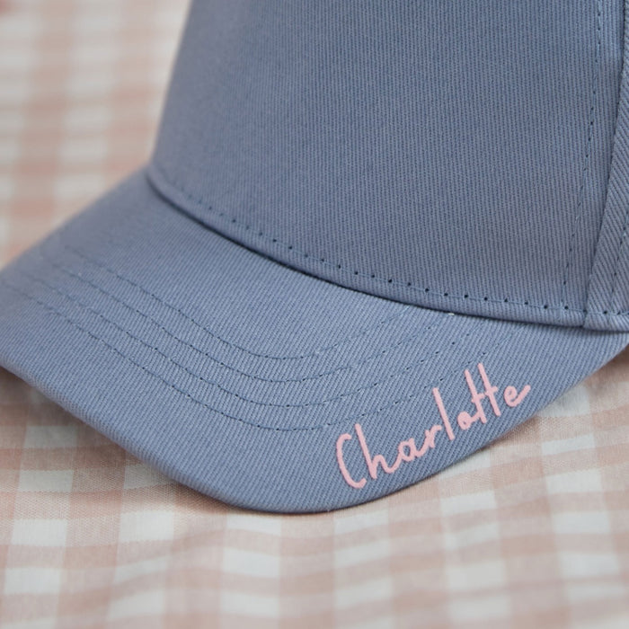 Personalised Blue Floral Baseball Cap