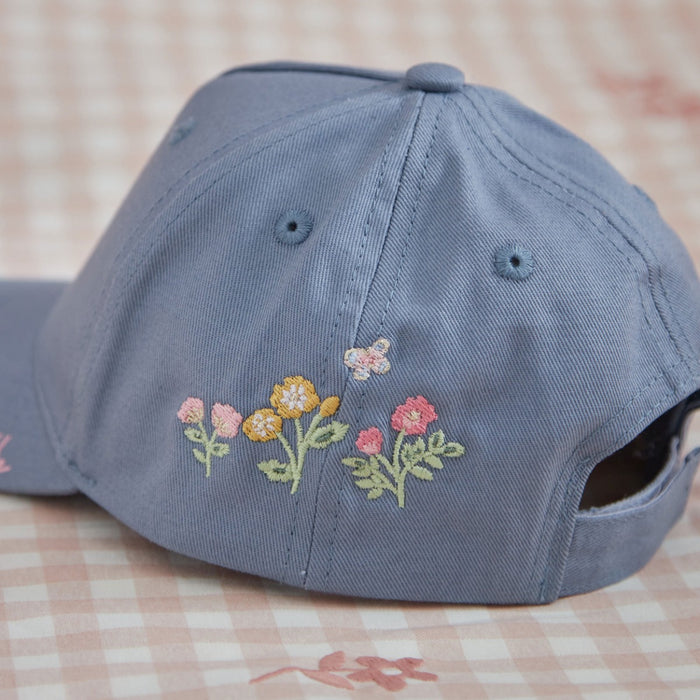 Personalised Blue Floral Baseball Cap