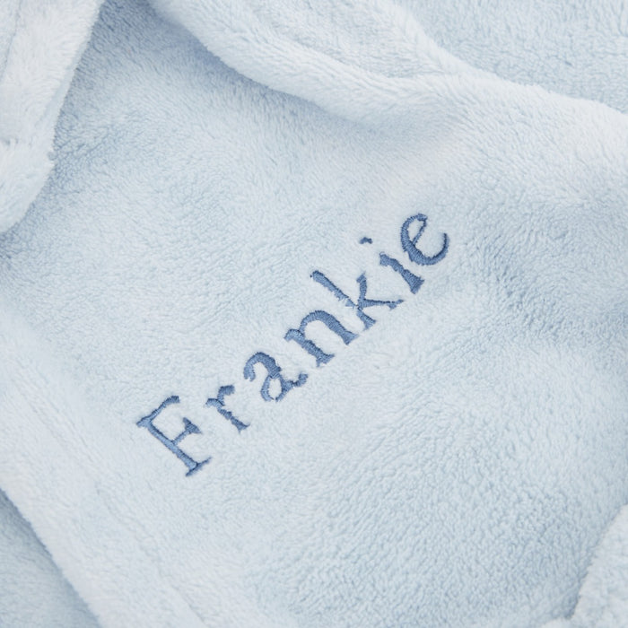 Personalised Blue Hooded Fleece Dressing Gown
