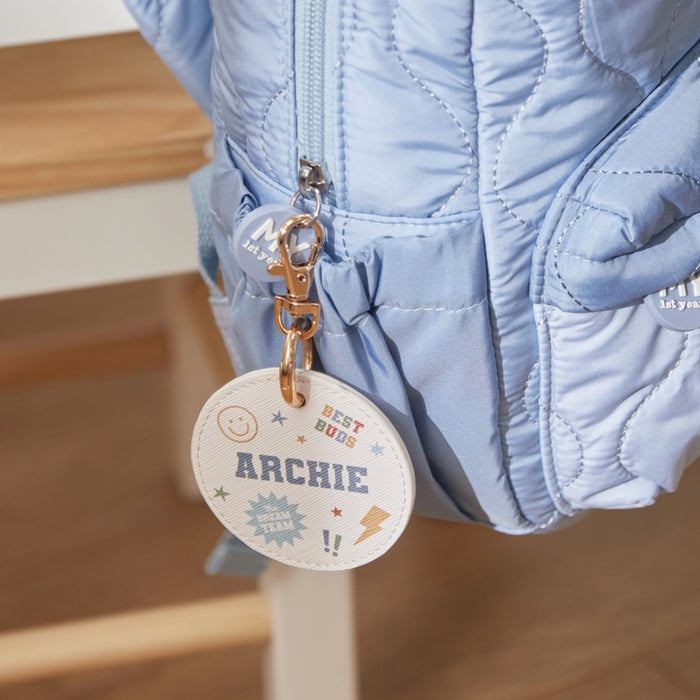 Personalised Blue Initial Keyring