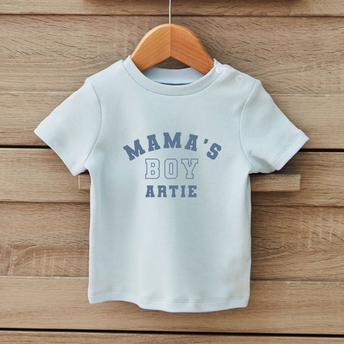 Personalised Blue Mama’s Boy T-Shirt