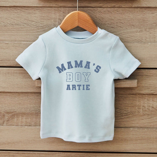 Personalised Blue Mama’s Boy T-Shirt