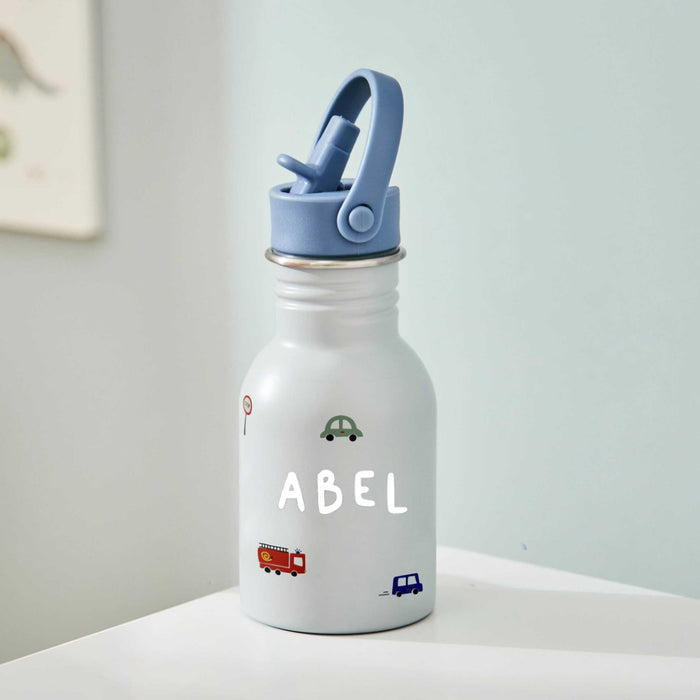 Personalised Blue On The Move Water Bottle