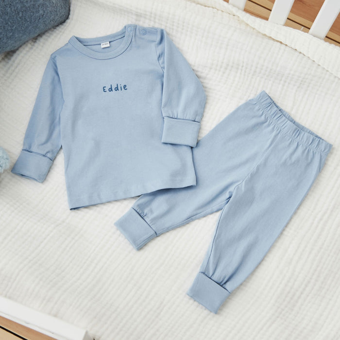 Personalised Blue Pyjama Set