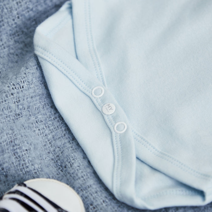 Personalised Blue Rainbow Baby Bodysuit
