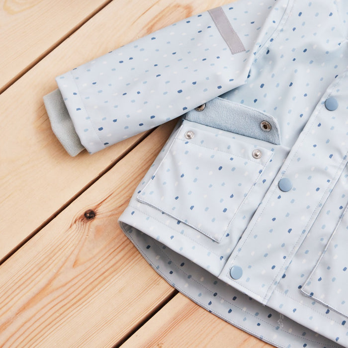 Personalised Blue Spot Print Raincoat