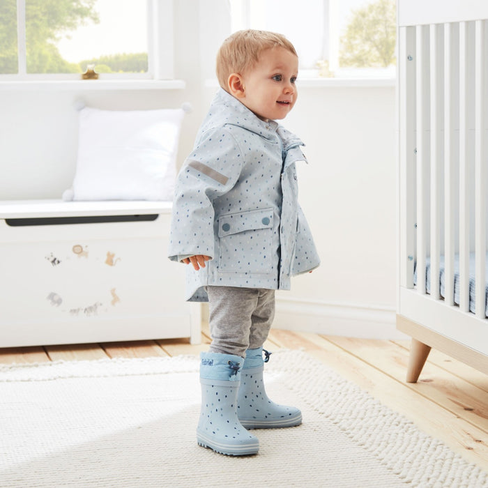 Personalised Blue Spot Print Raincoat