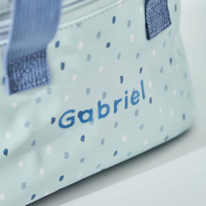 Personalised Blue Spot Snack Bag