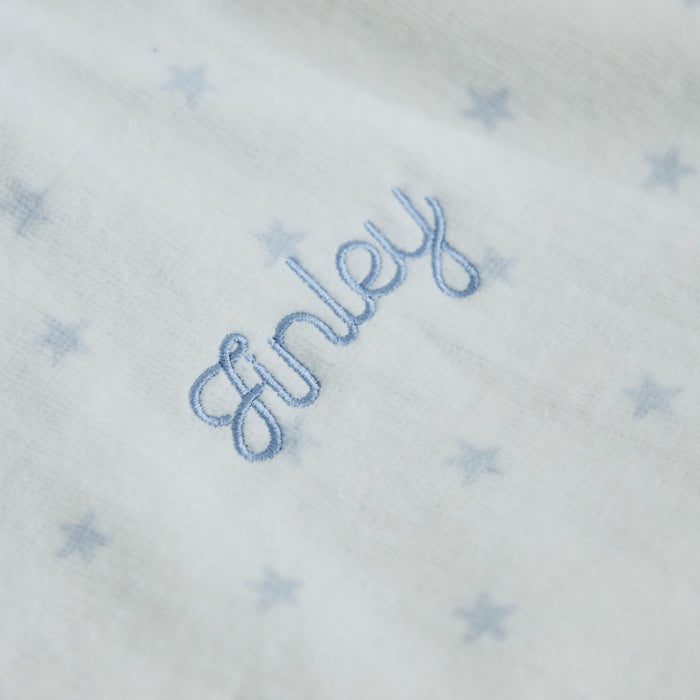 Personalised Blue Star Towelling Poncho