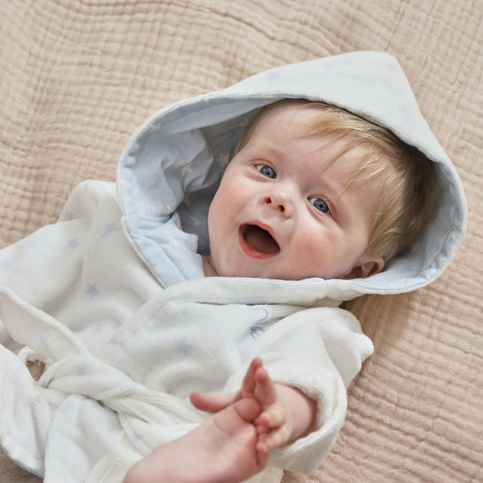 Personalised Blue Star Towelling Robe