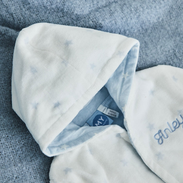 Personalised Blue Star Towelling Robe