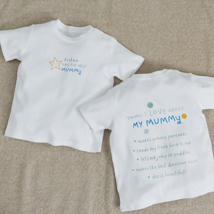 Personalised Blue Things I Love Kids T-Shirt