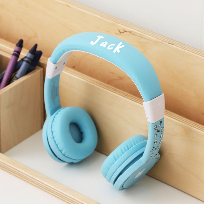 Personalised Blue Tonies Foldable Headphones
