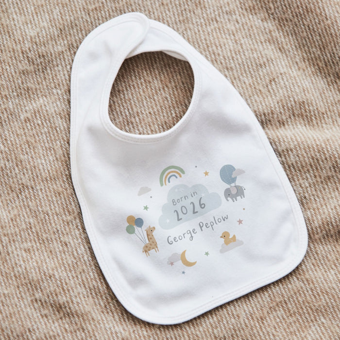Personalised Born In 2026 Animal Bib