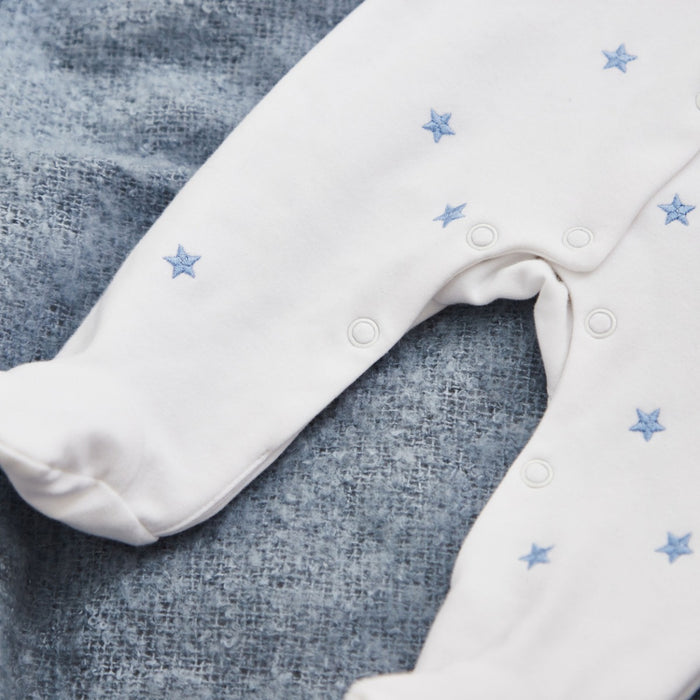 Personalised Born in 2026 Blue Star Design Sleepsuit
