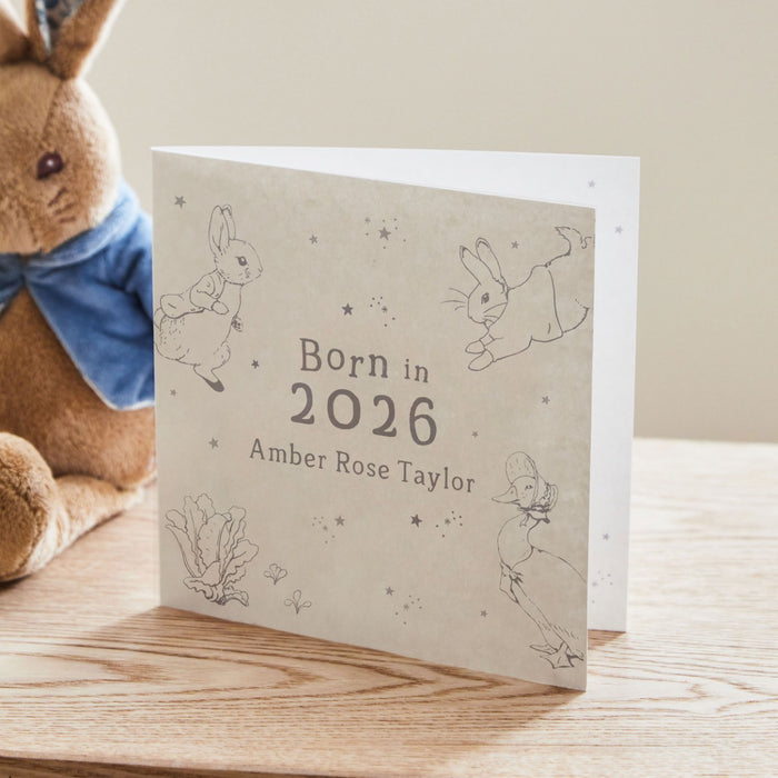 Personalised Born In 2026 Peter Rabbit™ Greeting Card