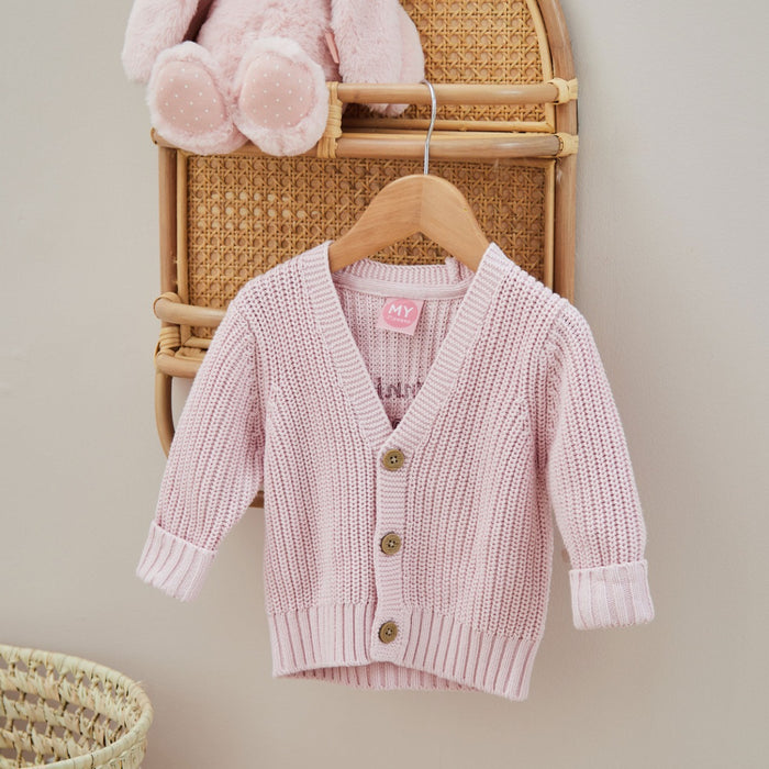 Personalised Born In 2026 Pink Cardigan