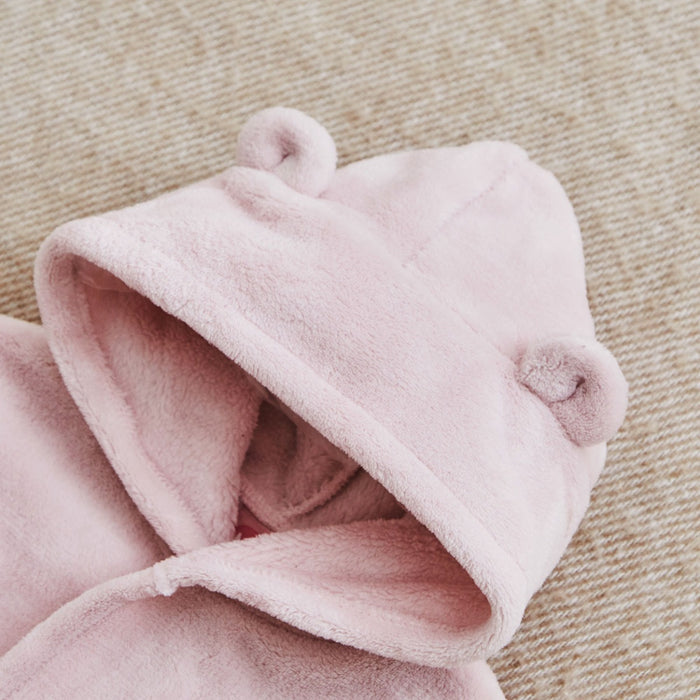 Personalised Born in 2026 Pink Fleece Robe with Ears