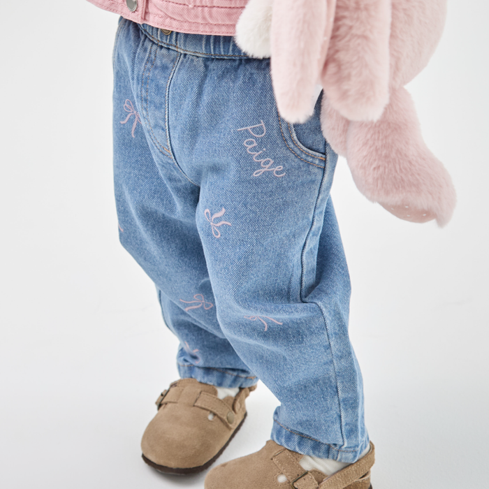 Personalised Bow Denim Jeans
