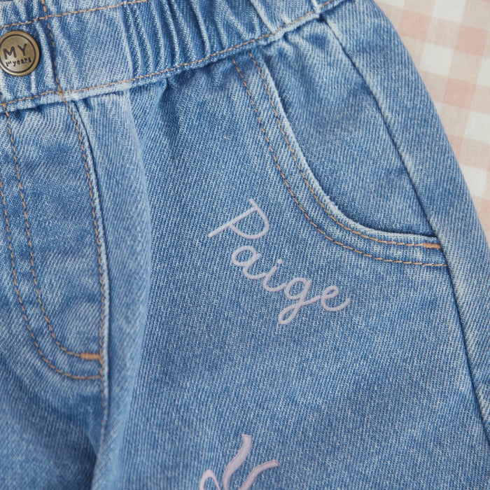 Personalised Bow Denim Jeans