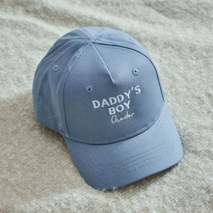 Personalised Boys' Daddy's Boy Cap in Blue