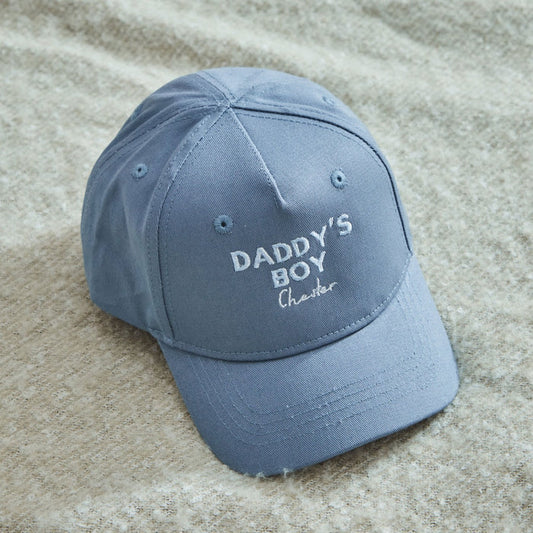Personalised Boys' Daddy's Boy Cap in Blue