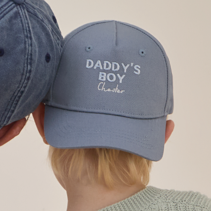 Personalised Boys' Daddy's Boy Cap in Blue