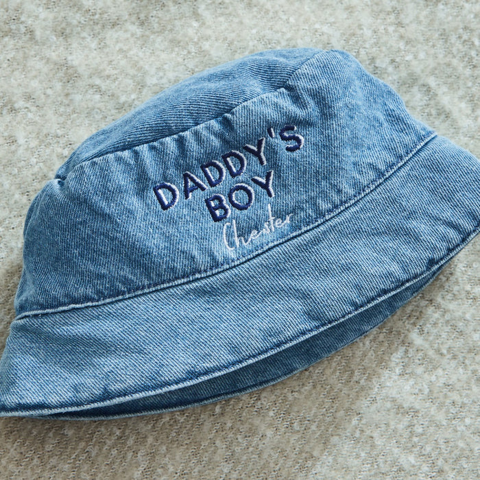 Personalised Boys' Family Denim Bucket Hat