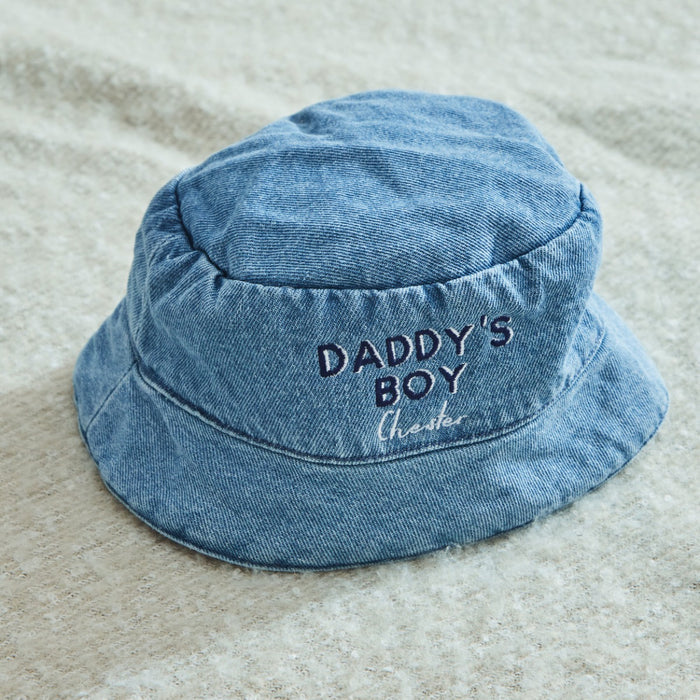 Personalised Boys' Family Denim Bucket Hat