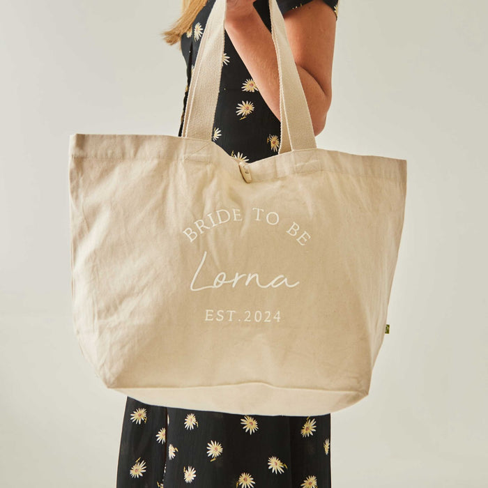 Personalised Bride to Be Canvas Tote bag