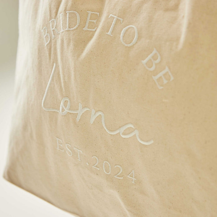 Personalised Bride to Be Canvas Tote bag